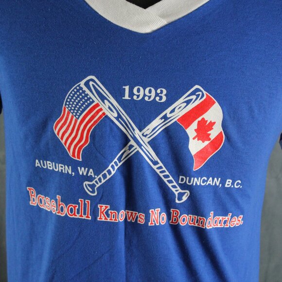 Vintage Graphic T-shirt - Cross Border Baseball 1993 - Men's Medium - Picture 2 of 8